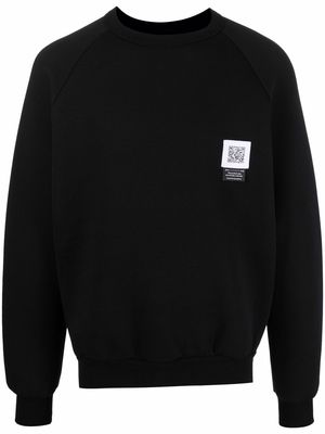 Fumito Ganryu side-zips cotton-blend sweatshirt - Black