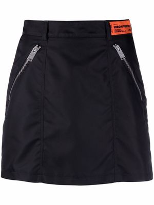Heron Preston logo-patch high-waisted skirt - Black