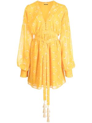 Alexis Luss geometric-print mini dress - Yellow