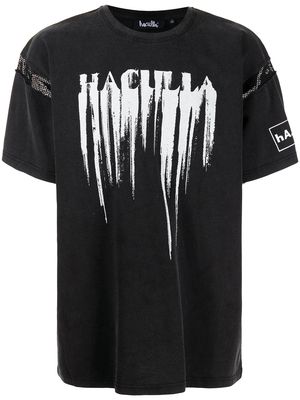 Haculla Smeared stretch-cotton T-shirt - Black