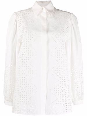Alberta Ferretti broderie anglaise shirt - White