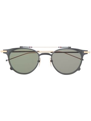 Thom Browne Eyewear round-frame flip-up sunglasses - Black