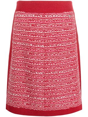 Chanel Pre-Owned 2016-2017 A-line knitted skirt - Red