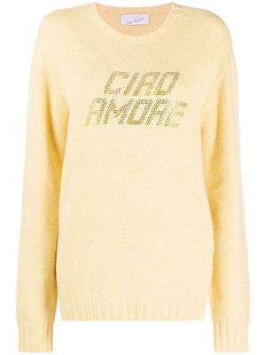 Giada Benincasa 'ciao amore' knitted top - Yellow