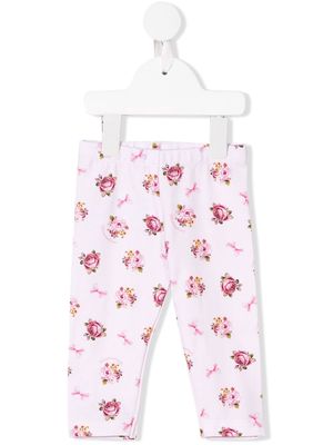 Monnalisa floral print leggings - Pink