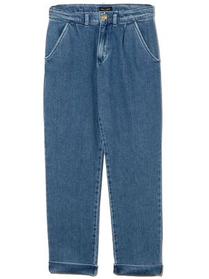 Mini Rodini patch-detail straight-leg jeans - Blue