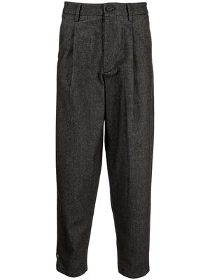 Armani Exchange pleated high-rise trousers - Grey