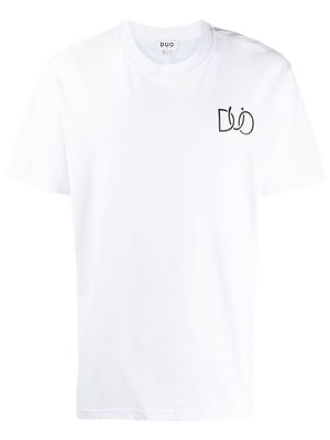 DUOltd logo graphic print T-shirt - White