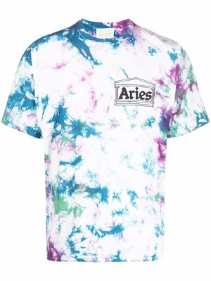 Aries chest logo-print T-shirt - Black