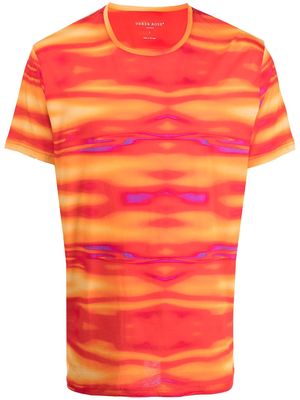 Derek Rose tie dye-print cotton T-Shirt - Orange