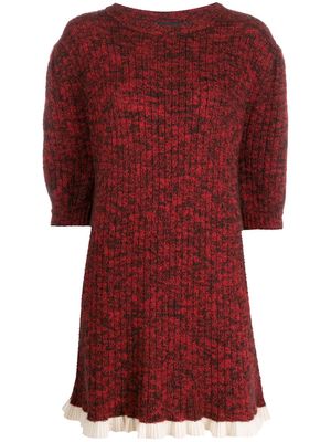 Cashmere In Love ribbed Petra sweater dress - Red