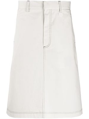 Xander Zhou knee-length skirt - White