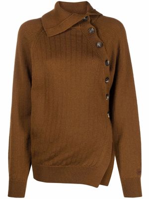 Kenzo button-detail pullover jumper - Brown