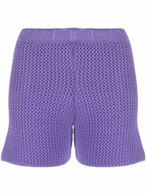 AMI AMALIA lilac knit shorts - Purple