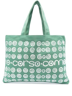 10 CORSO COMO spiral logo print tote bag - Green