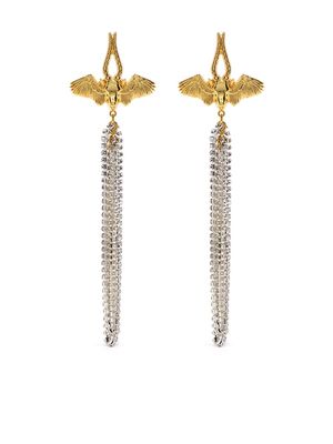 Natia X Lako Bull crystal-embellished earrings - Gold