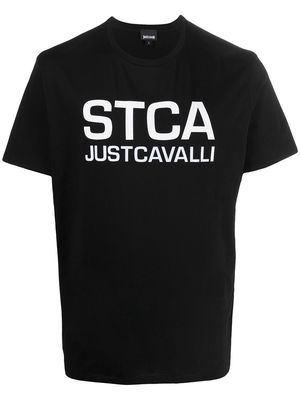 Just Cavalli logo print T-shirt - Black