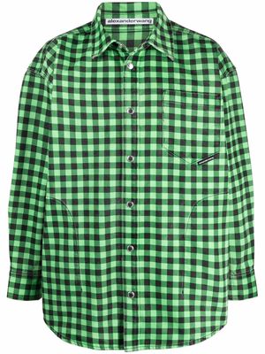 Alexander Wang gingham-check jacket - Green