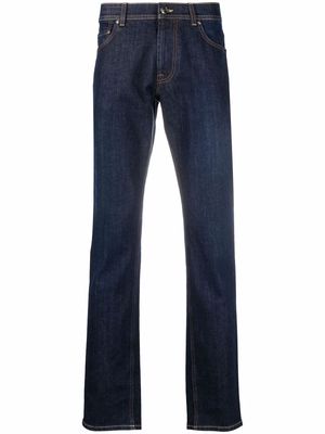 Corneliani mid-rise straight-leg jeans - Blue