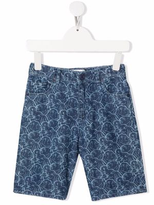 Kenzo Kids animal-print shorts - Blue