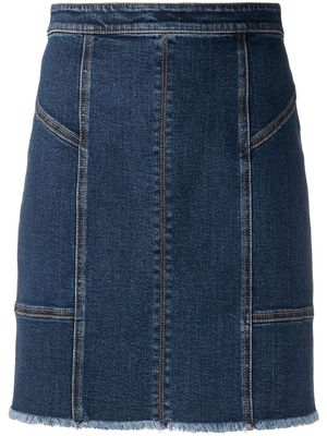 Alexander McQueen panelled denim mini skirt - Blue