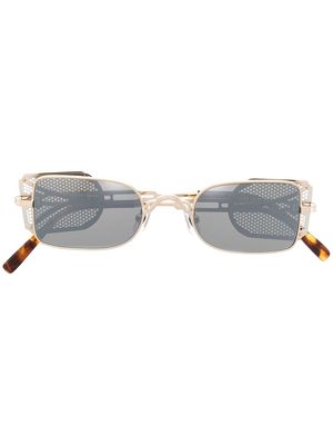 Matsuda 10611H rounded-frame sunglasses - BRUSHED GOLD / BRUSHED SILVER