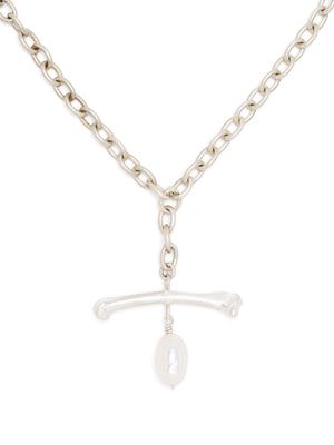 Claire English Nassau pearl pendant necklace - Silver