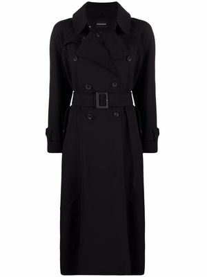 Emporio Armani double-breasted trench coat - Black