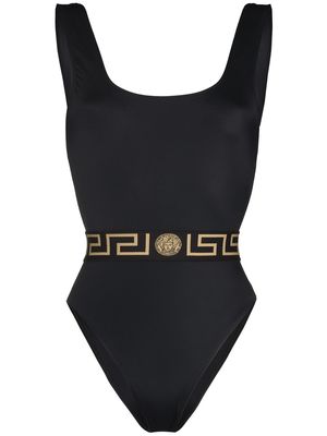 Versace Greca-print swimsuit - Black