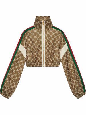 Gucci Interlocking G cropped jacket - Brown
