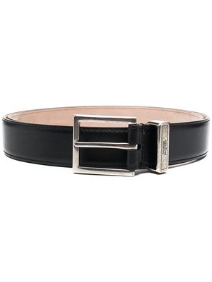 Alexander McQueen engraved logo belt - Black