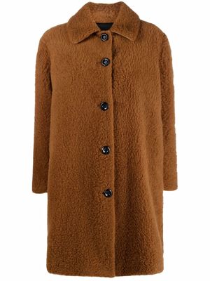 A.P.C. oversized buttoned-up coat - Brown