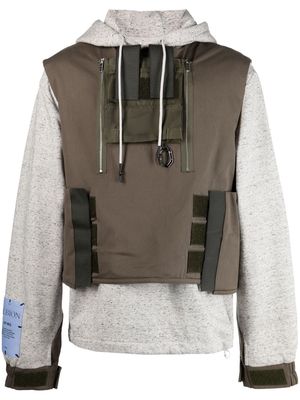 MCQ panelled cotton hoodie - Grey