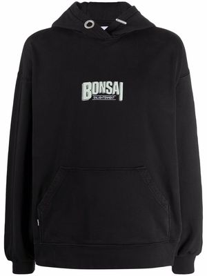 Bonsai logo-print hoodie - Black