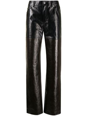 Peter Do Leather Combo pants - Black