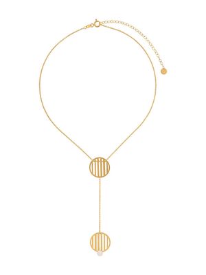 Hsu Jewellery double circle necklace - Gold