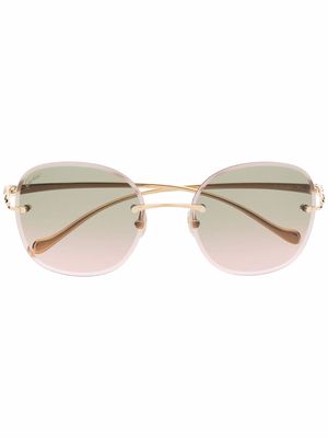 Cartier Eyewear round frame sunglasses - Gold