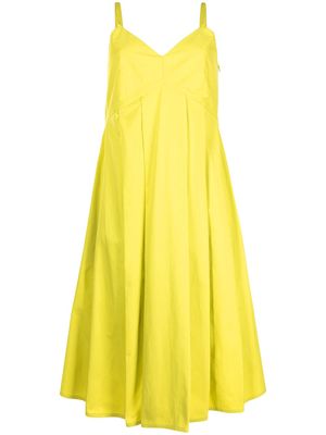 Sofie D'hoore Dauphine pleated strap dress - Yellow