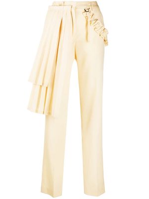 Off-White pleated panel tailored trousers - Neutrals