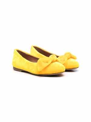 Age of Innocence Poppy velvet ballerina shoes - Yellow