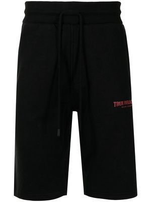 True Religion logo-print track shorts - Black