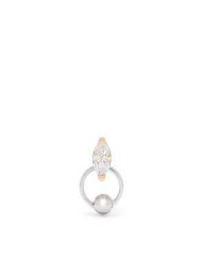 Delfina Delettrez 18kt yellow gold diamond Two in One piercing earring