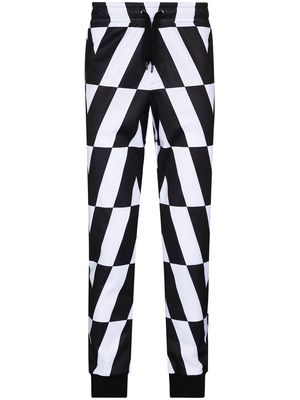 Valentino Optical tapered track pants - Black