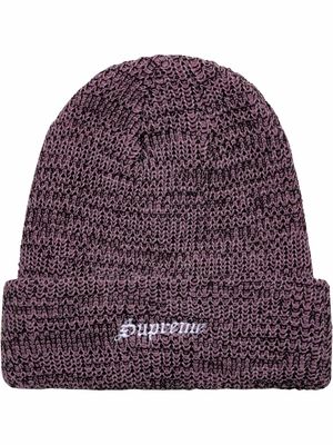 Supreme loose gauge knitted beanie hat - Pink