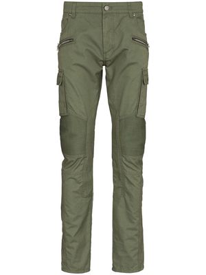 Balmain cargo-pockets skinny trousers - Green