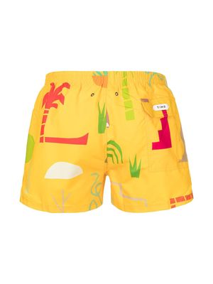 Timo Trunks Hawaii swim shorts - Yellow