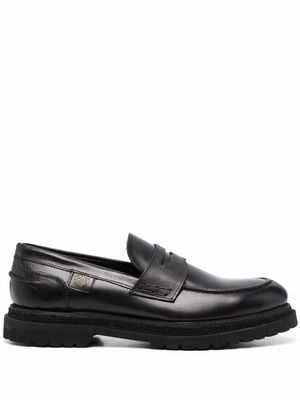 Giuliano Galiano leather penny loafers - Black