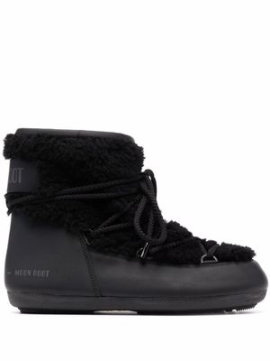 Moon Boot LAB69 Dark Side low shearling snow boots - Black