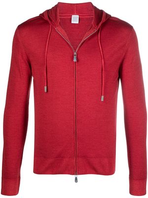 Eleventy drawstring hood sweatshirt - Red