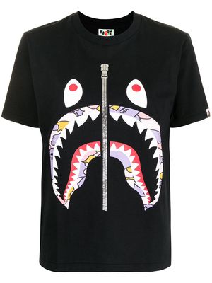 A BATHING APE® Shark camouflage pattern T-shirt - Black